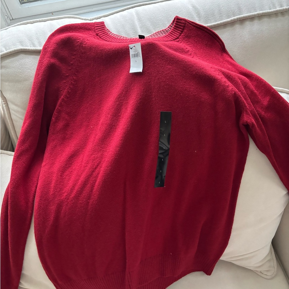 Banana Republic Vibrant Red Crew Neck Sweater